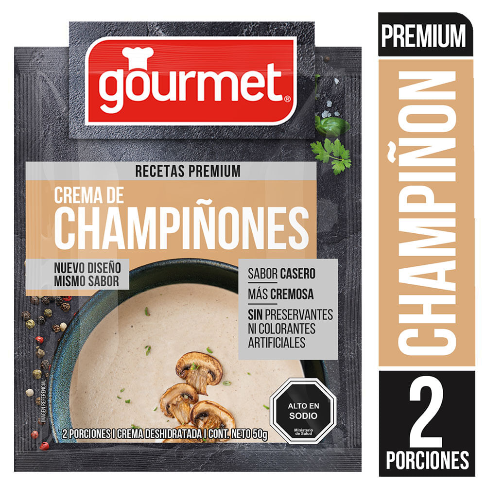 Crema de champiñones Gourmet sobre 50 g