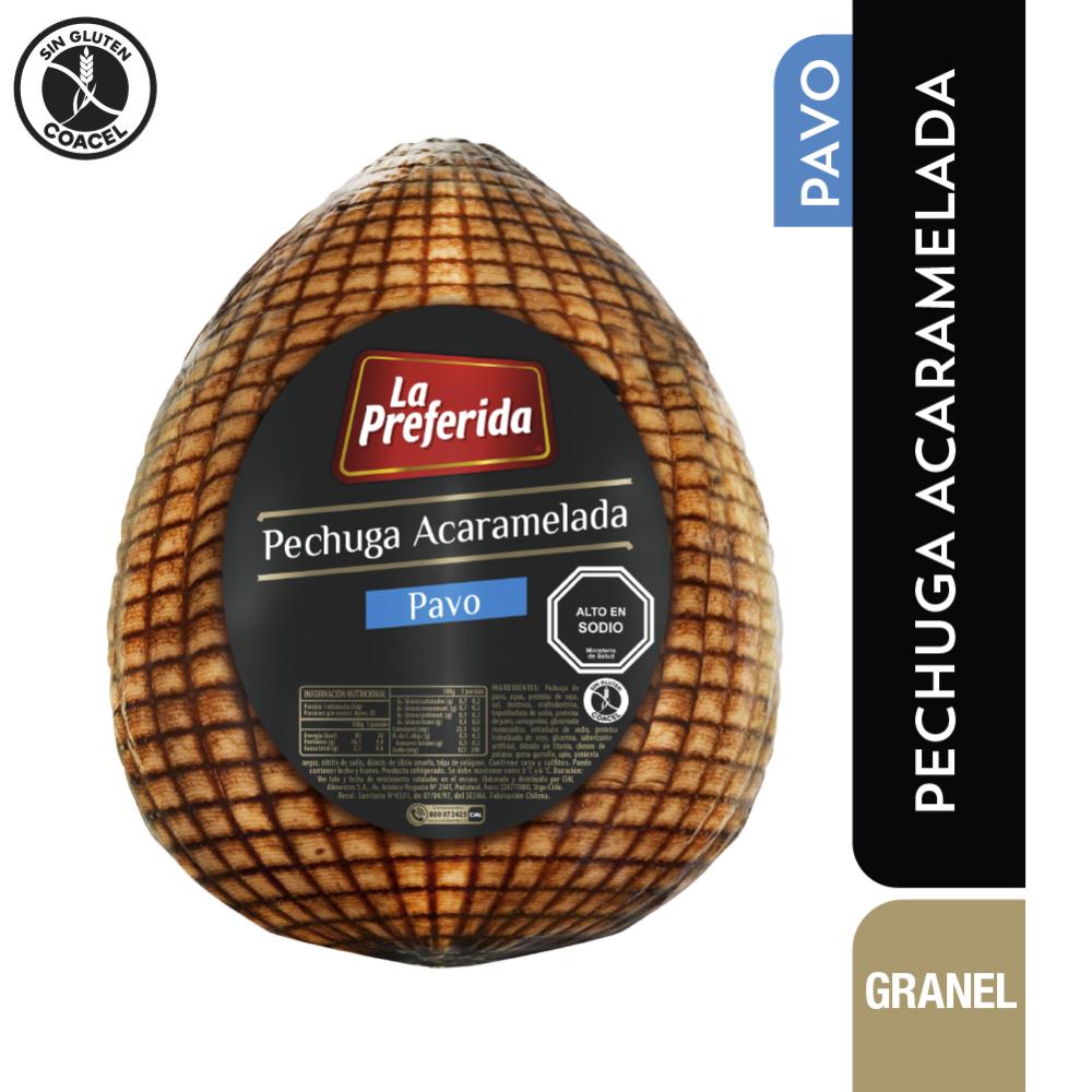 Pechuga de pavo La Preferida acaramelado granel 100 g Pechuga de pavo La Preferida acaramelado granel 100 g