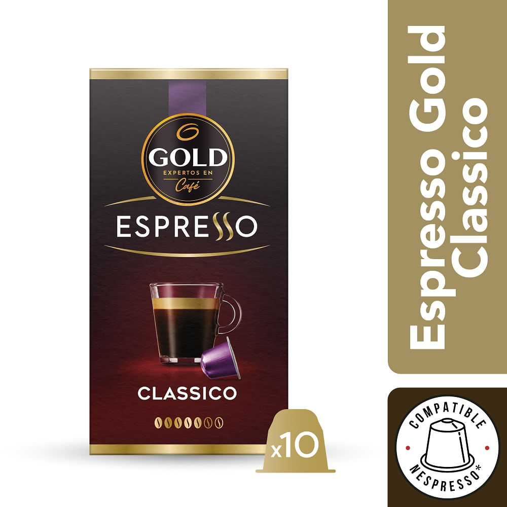 Cápsulas Gold espresso ristretto 10 un de 5 g
