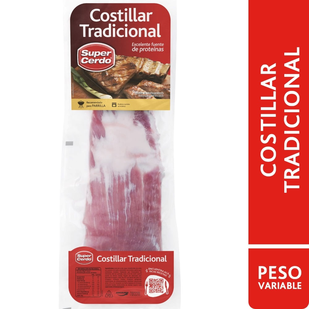 Costillar de cerdo Super Cerdo tradicional 1 Kg