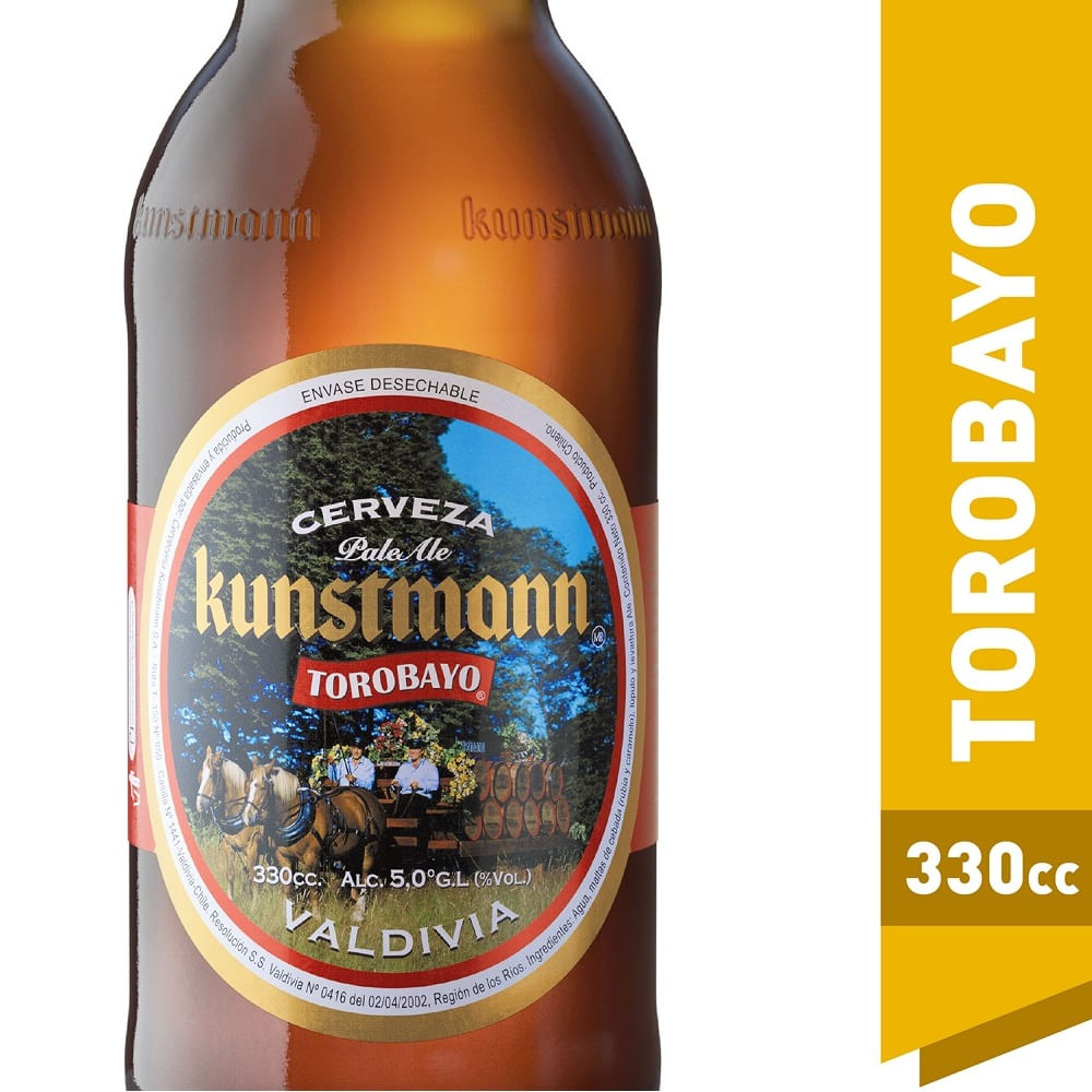 Cerveza Kunstmann torobayo ale long neck botella 330 cc