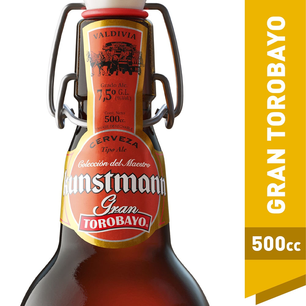 Cerveza Kunstmann gran torobayo botella 480 cc