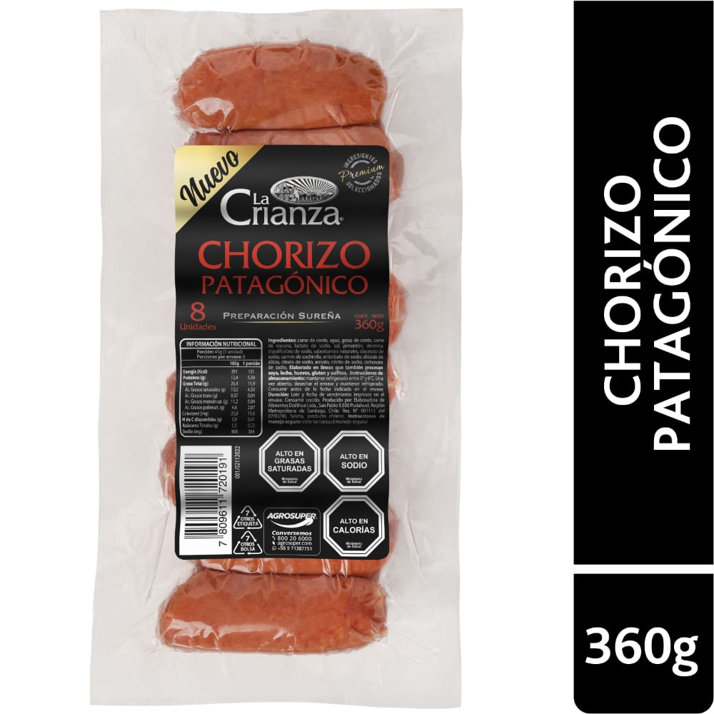 Chorizo patagónico La Crianza 360 g