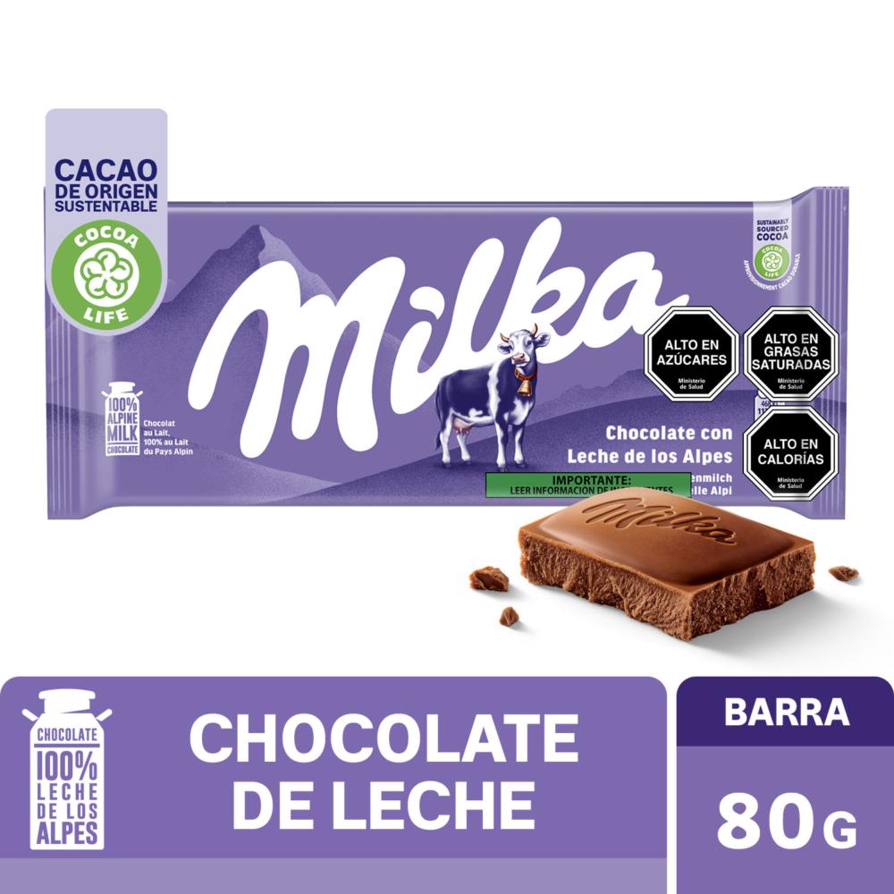Chocolate Milka con leche 80 g