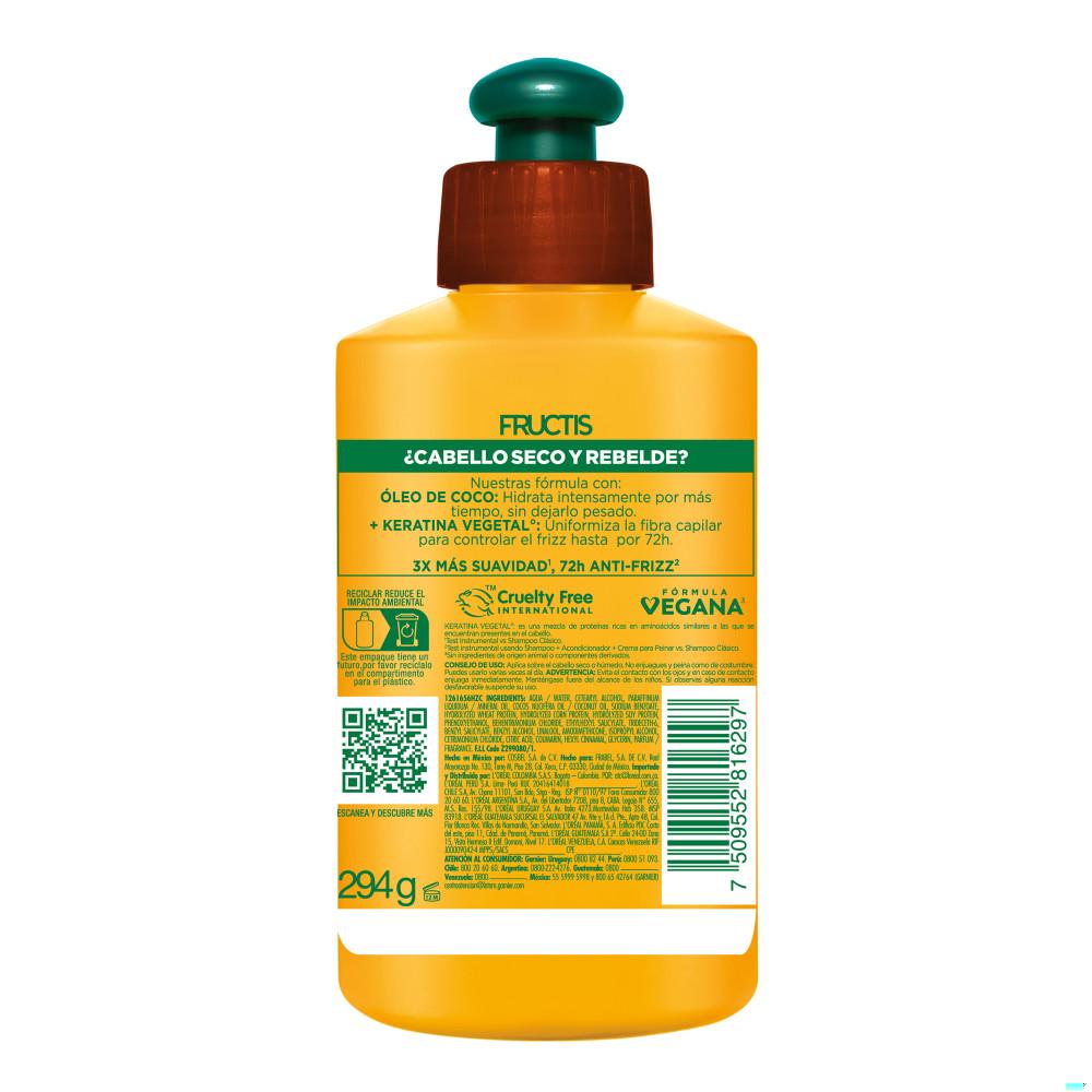 Crema para peinar Fructis liso coco 300 ml