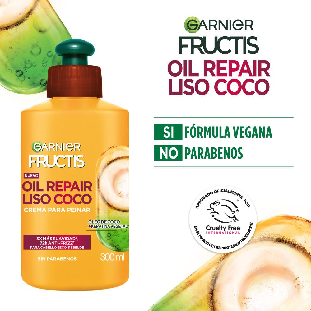 Crema para peinar Fructis liso coco 300 ml