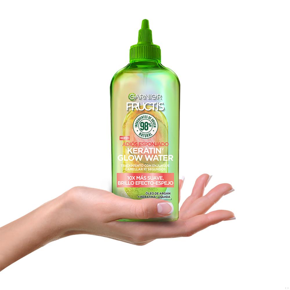 Tratamiento Fructis keratin glow water adiós esponjado 180 ml Tratamiento Fructis keratin glow water adiós esponjado 180 ml