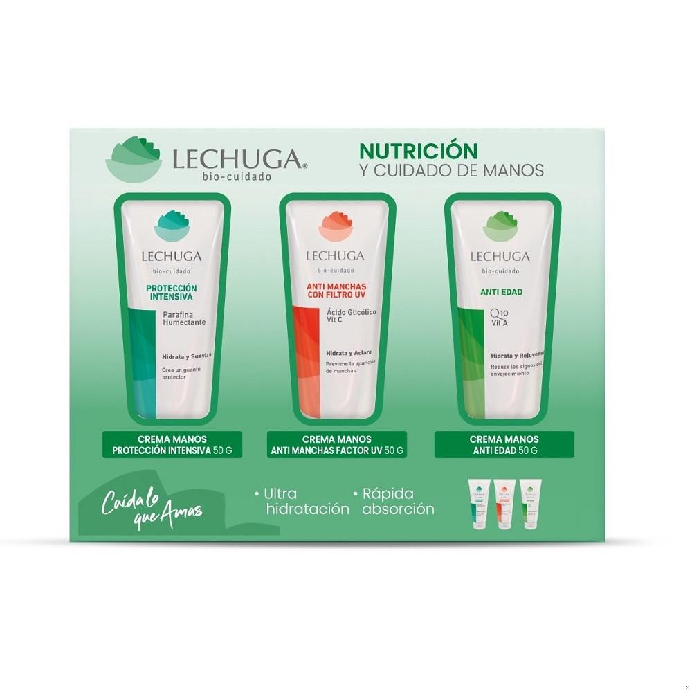 Crema manos protección + anti manchas + antiedad Lechuga 3 un de 50 g Crema manos protección + anti manchas + antiedad Lechuga 3 un de 50 g