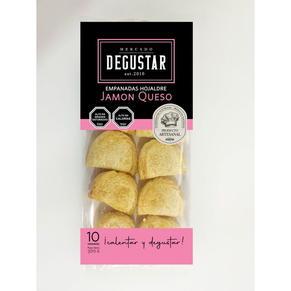 Empanadas hojaldre Degustar jamón queso 10 un