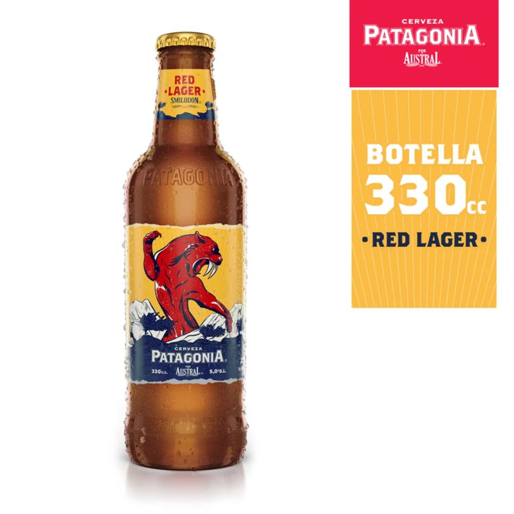 Cerveza Patagonia red lager botella 330 cc