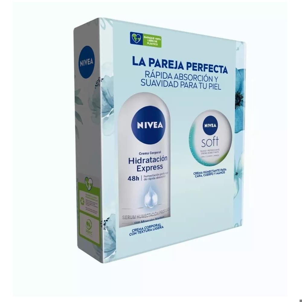 Pack Nivea crema hidratación express 250 ml + crema soft 100 ml