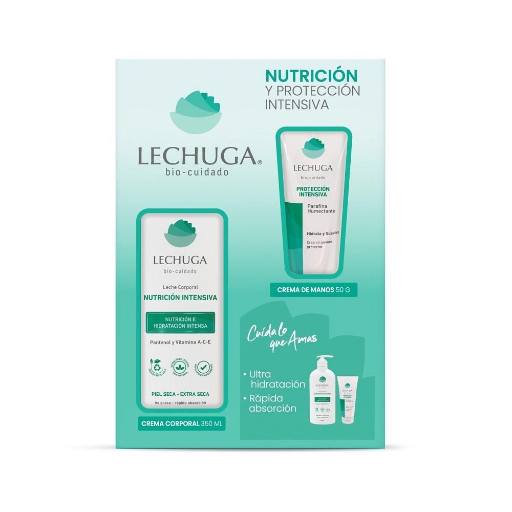 Crema Lechuga corporal nutrición intensiva 350 g + crema  de mano 50 g