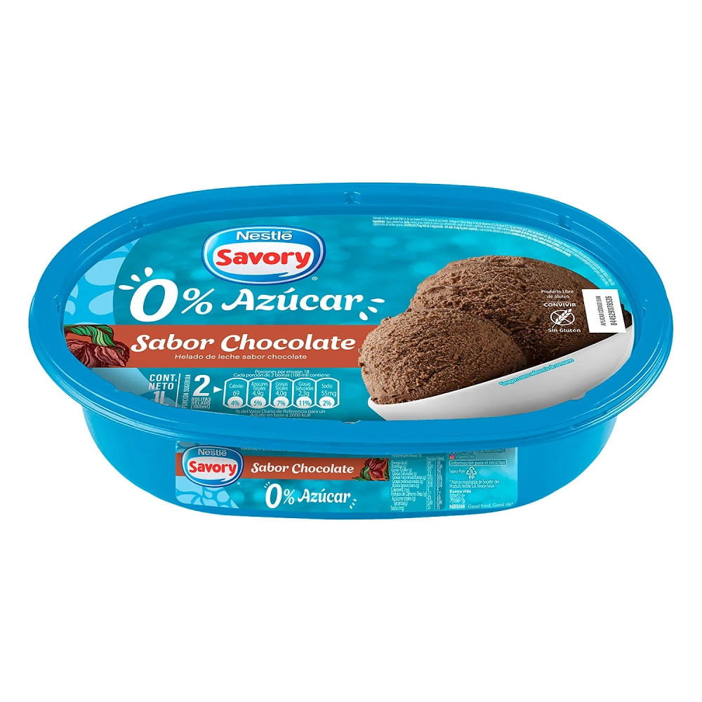 Helado Savory chocolate 0% azúcar 1 L Helado Savory chocolate 0% azúcar 1 L
