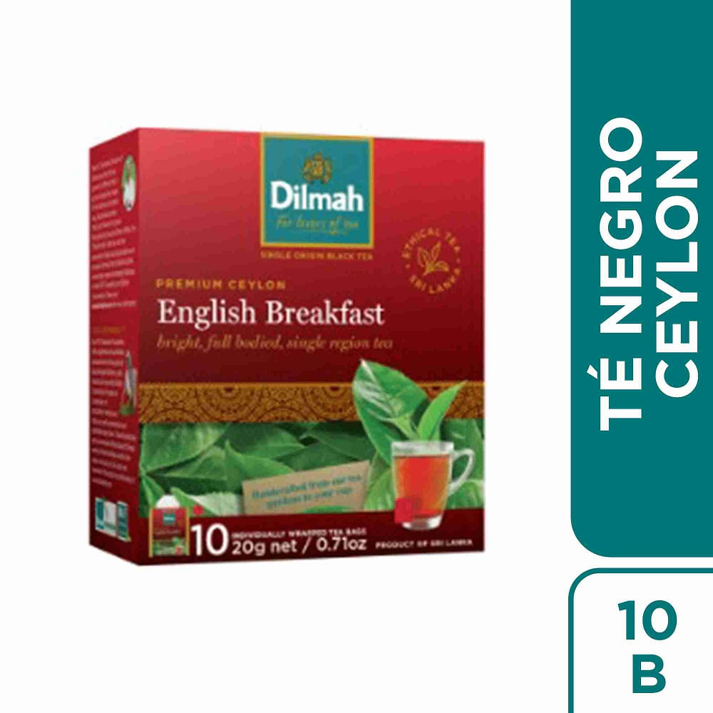 Té Dilmah english breakfast 10 bolsitas