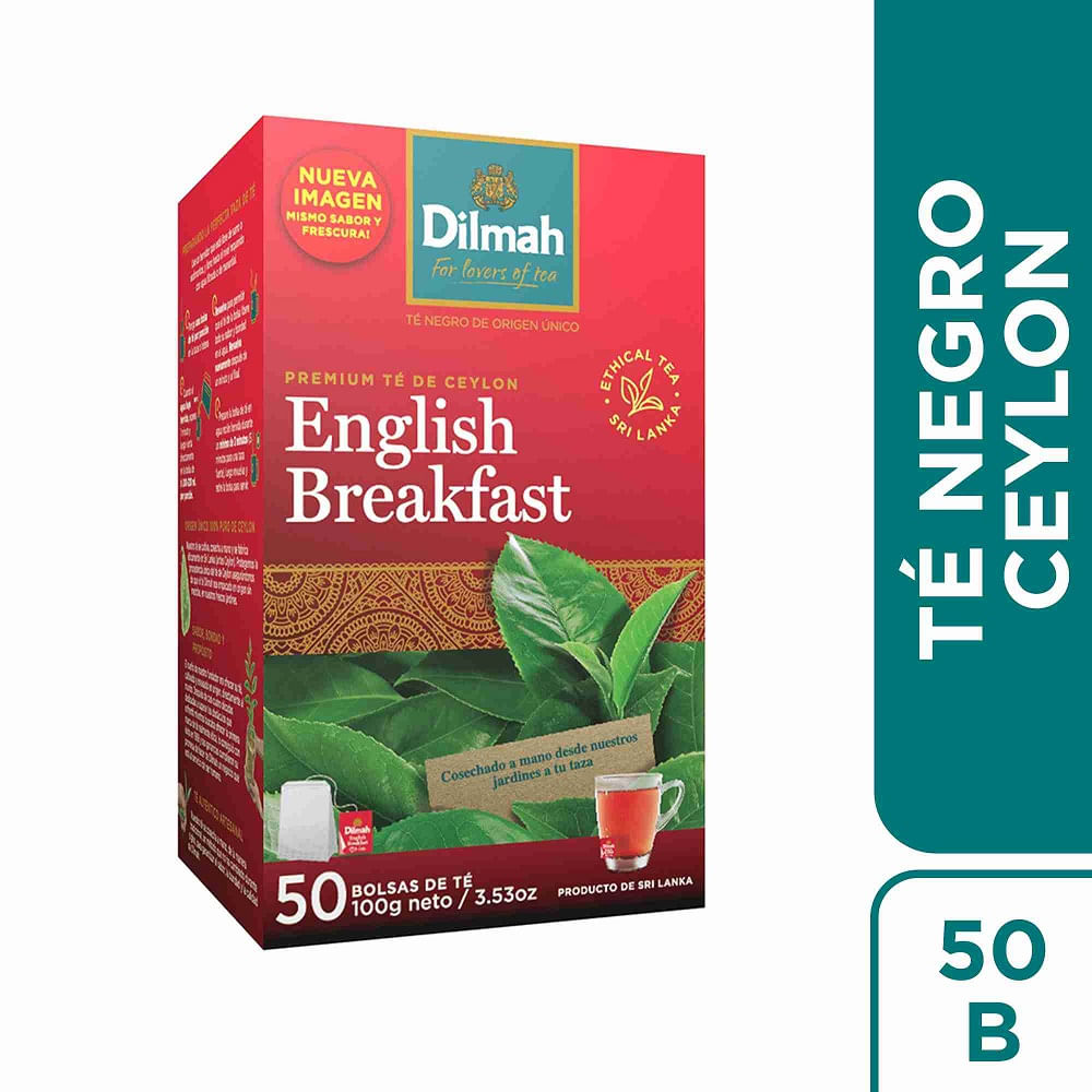 Té negro Dilmah english breakfast 50 bolsitas