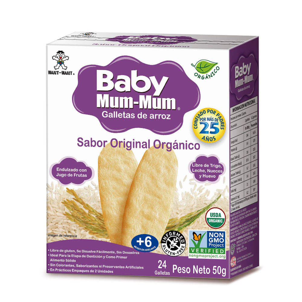 Galletas de arroz Baby Mum Mum orgánico original 50 g