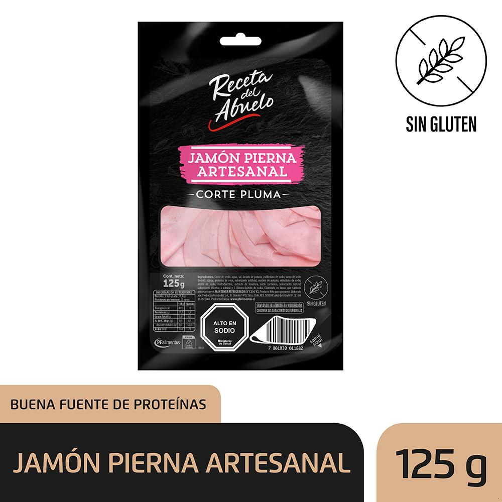 Jamón pierna artesanal Receta del Abuelo corte pluma 125 g Jamón pierna artesanal Receta del Abuelo corte pluma 125 g