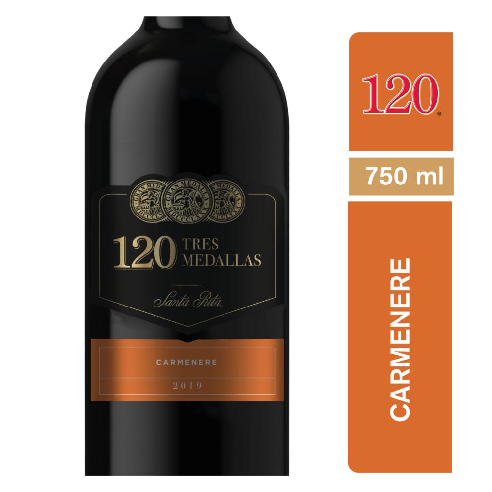 Vino Santa Rita 120 3 medallas carmenere 700 cc