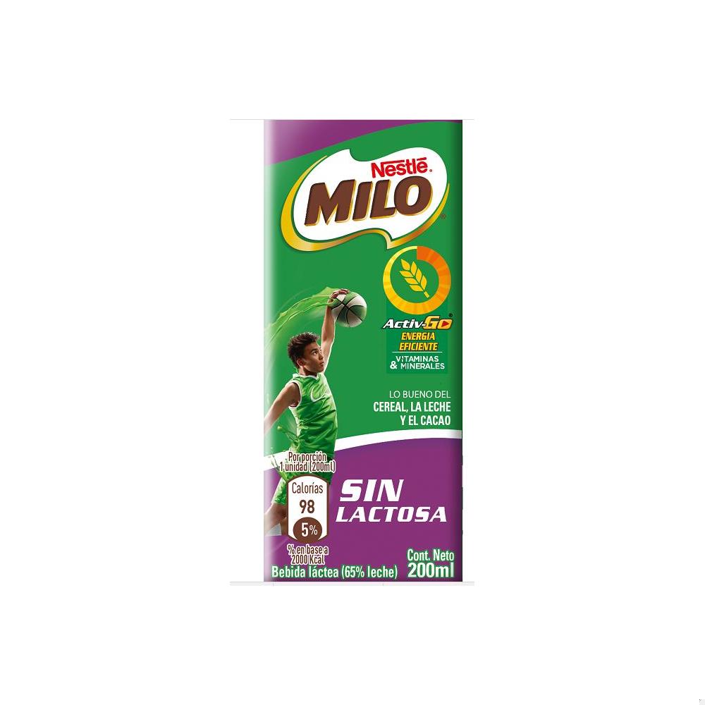 Bebida Lactea Milo Sin lactosa 200ml