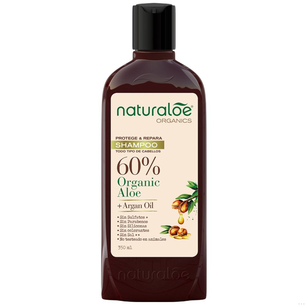 Shampoo naturaloe protege y repara 60% aloe orgánico 350ml