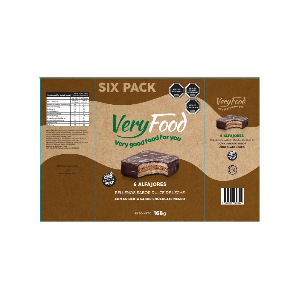 Alfajor de arroz Veryfood dulce de leche 6 un de 28 g Alfajor de arroz Veryfood dulce de leche 6 un de 28 g