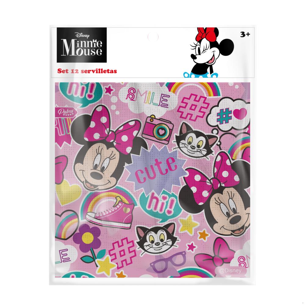 set 12 servilletas minnie palms
