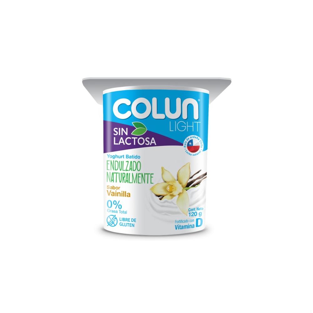 Yoghurt batido Colun light sin lactosa vainilla 120 g