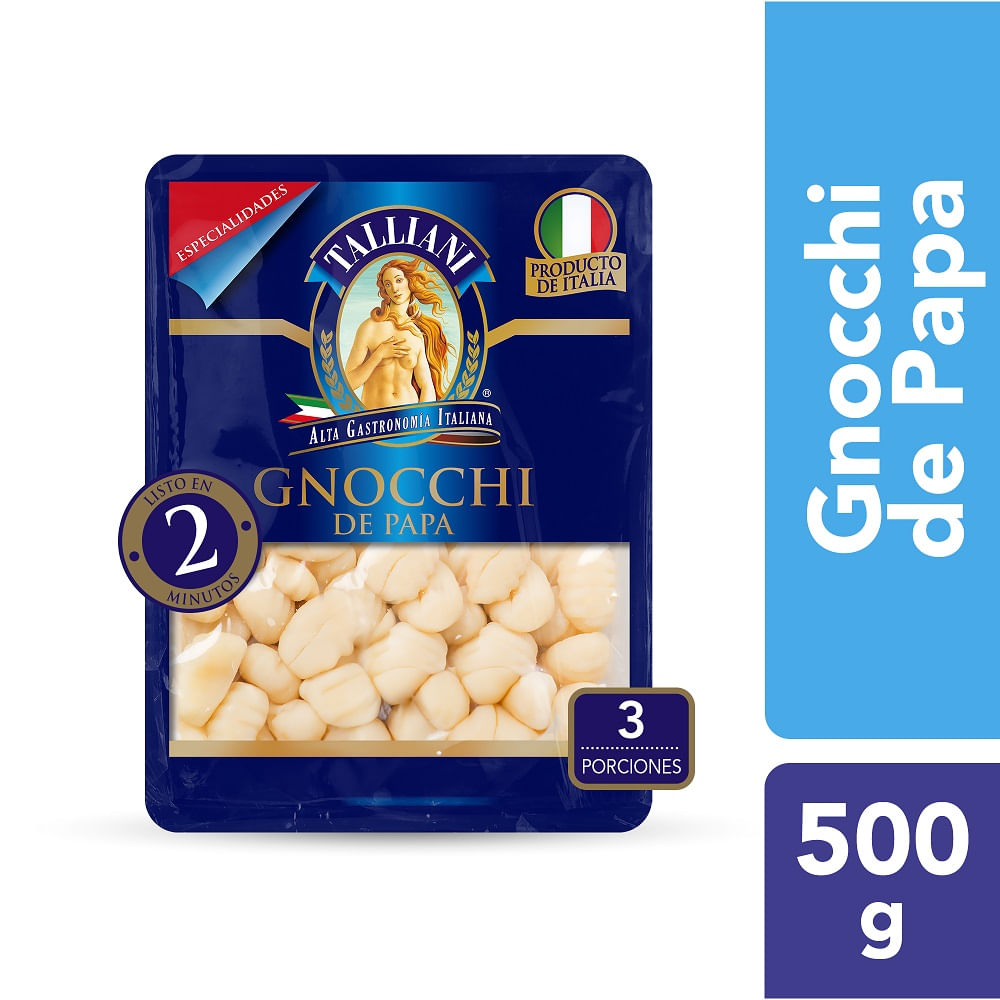 Pasta gnocchi de papa Talliani bandeja 500 g
