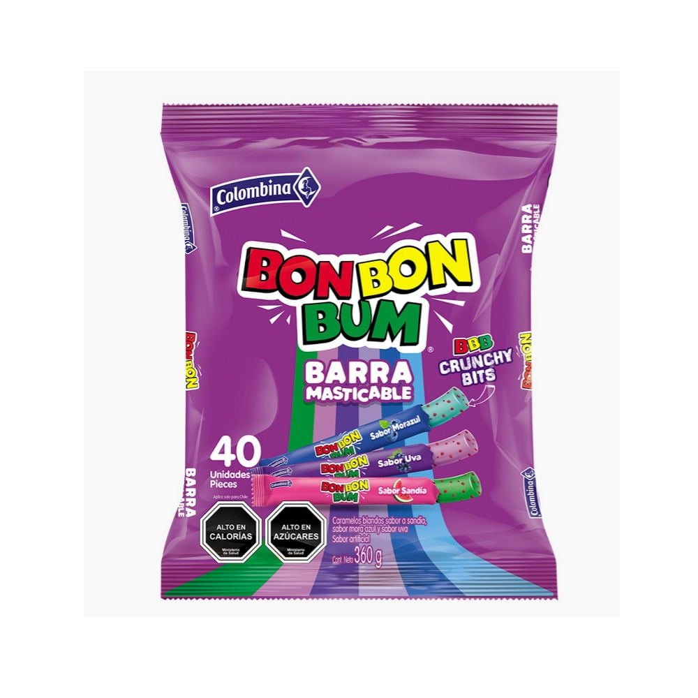 Masticable barra Colombina crunchu berries 360 g Masticable barra Colombina crunchu berries 360 g