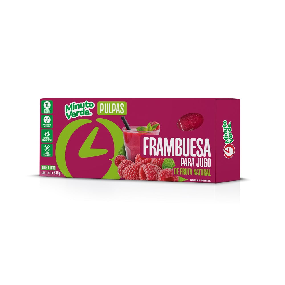 Pulpa Minuto Verde frambuesa 335 g Pulpa Minuto Verde frambuesa 335 g