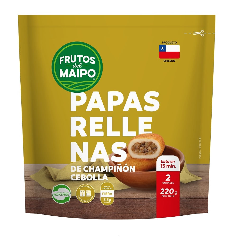 Papas rellenas Frutos del Maipo champiñón cebolla 220 g Papas rellenas Frutos del Maipo champiñón cebolla 220 g
