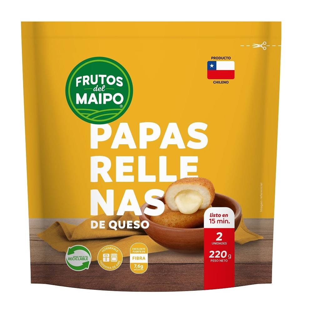 Papas rellenas Frutos del Maipo queso 220 g