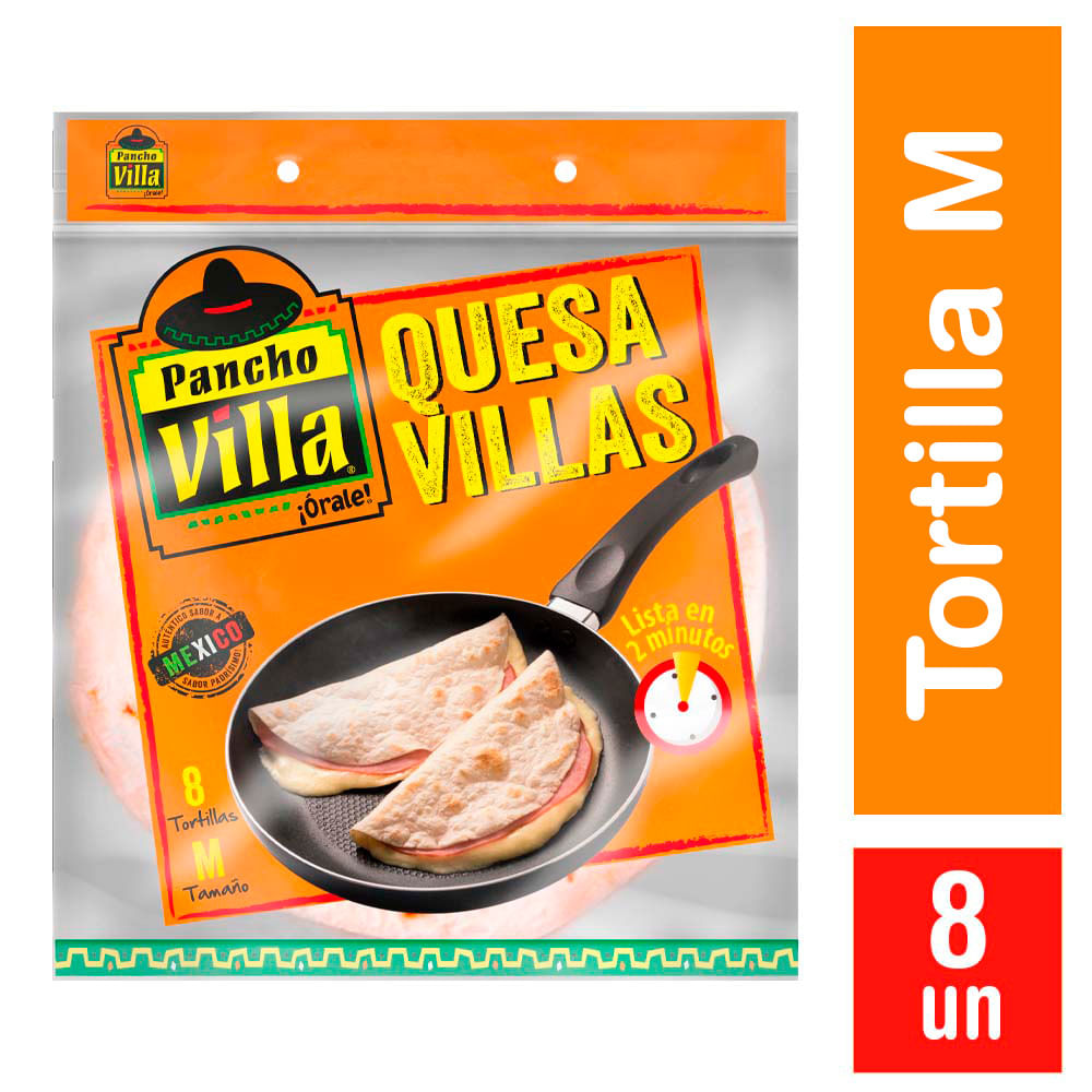 Tortilla mexicana Pancho Villa quesavillas tamaño M 8 un Tortilla mexicana Pancho Villa quesavillas tamaño M 8 un