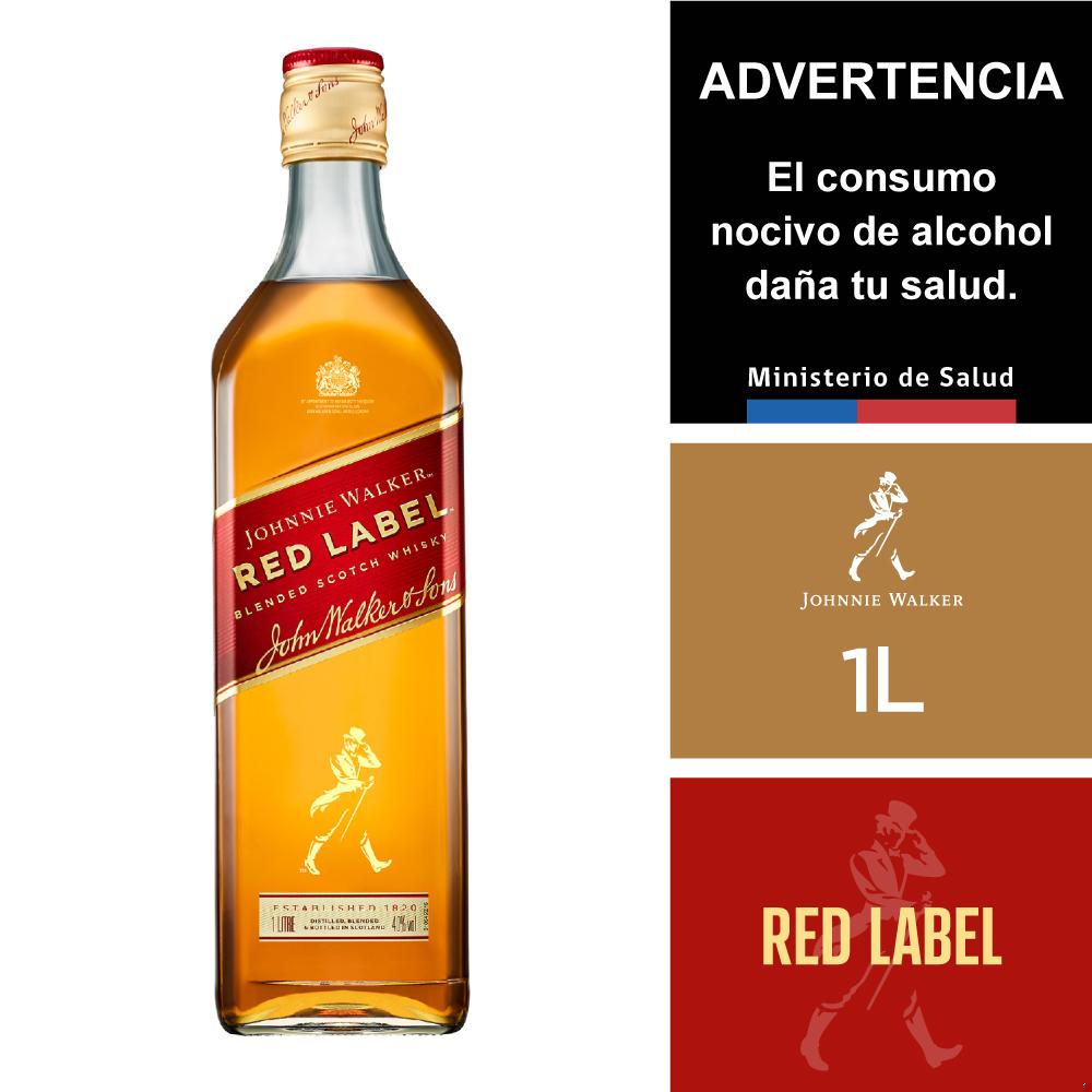 Whisky Johnnie Walker etiqueta roja 1 L Whisky Johnnie Walker etiqueta roja 1 L