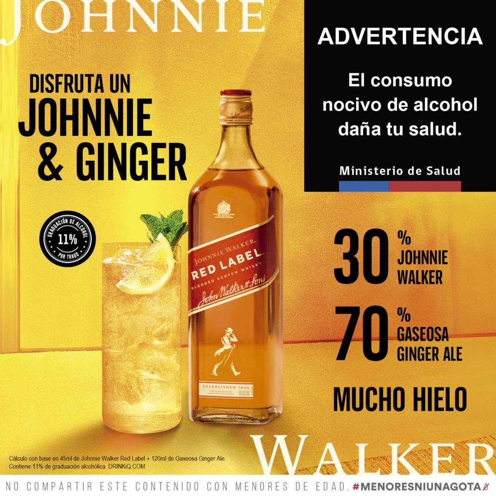 Whisky Johnnie Walker etiqueta roja 1 L Whisky Johnnie Walker etiqueta roja 1 L