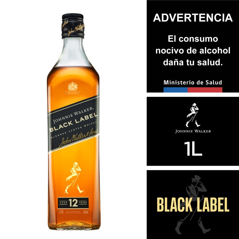 Whisky Johnnie Walker etiqueta negra 1 L