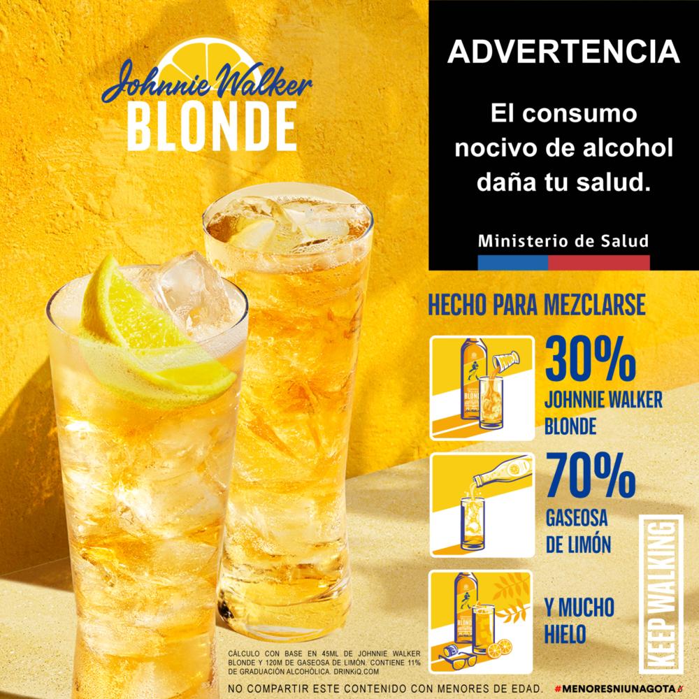 Whisky Johnnie Walker blonde botella 750 cc Whisky Johnnie Walker blonde botella 750 cc
