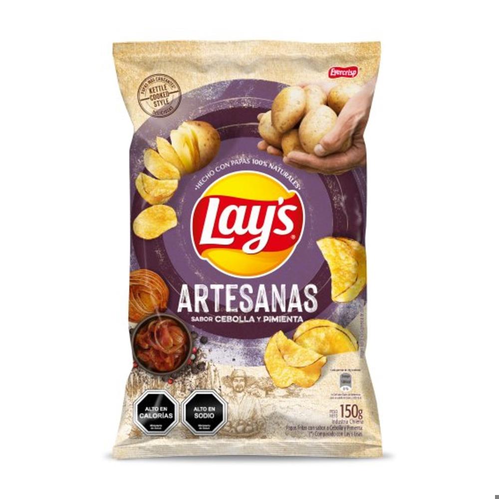 Papas Fritas Lays Artesanas Sabor Cebolla 150 G Unimarc 9656