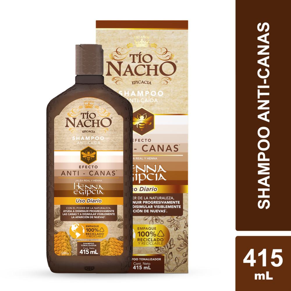 Shampoo Tío Nacho tonalizador anti canas 415 ml