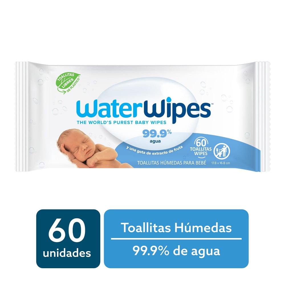 Toallitas húmedas WaterWipes biodegradables 60 un Toallitas húmedas WaterWipes biodegradables 60 un