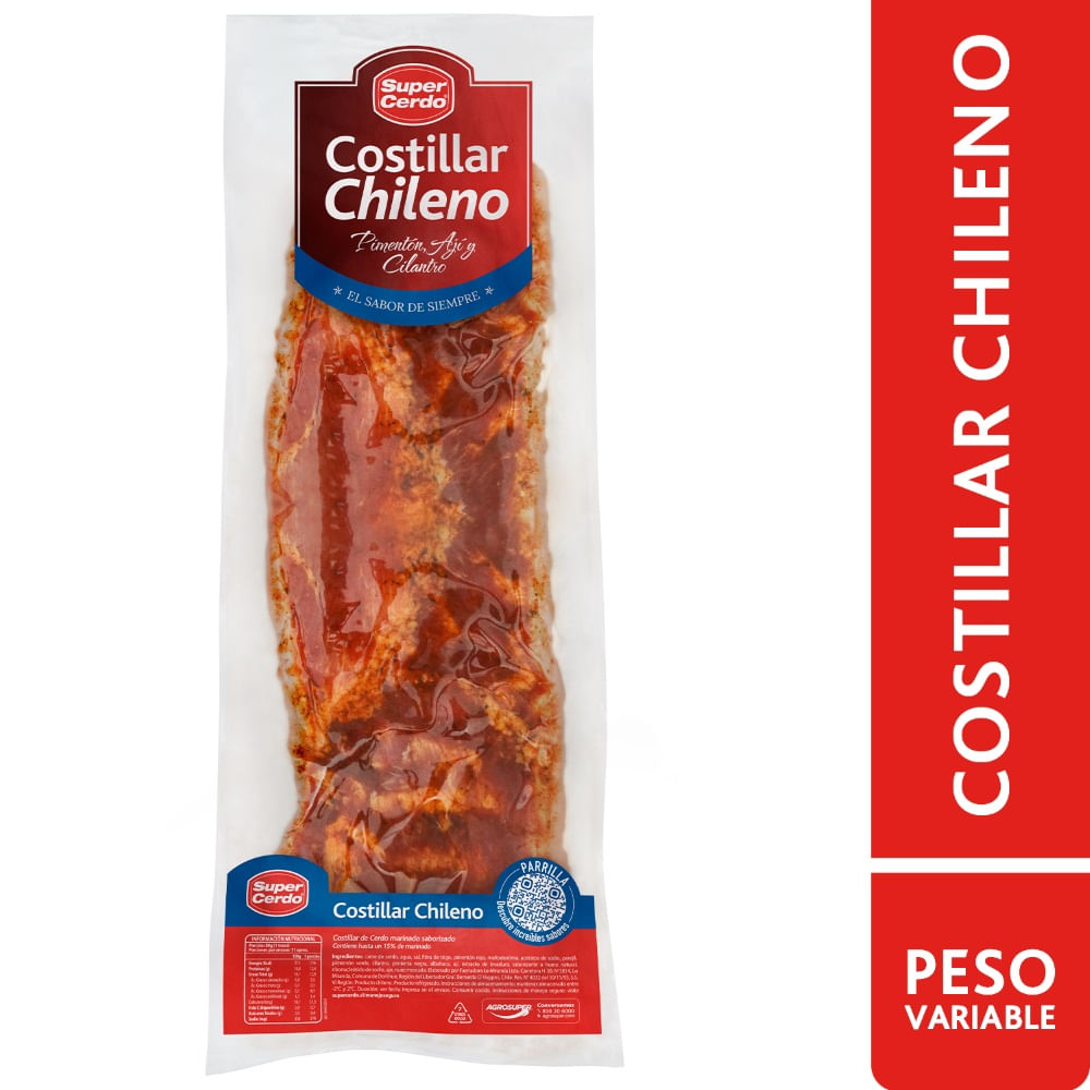 Costillar de cerdo Super Cerdo a la chilena 1 Kg Costillar de cerdo Super Cerdo a la chilena 1 Kg