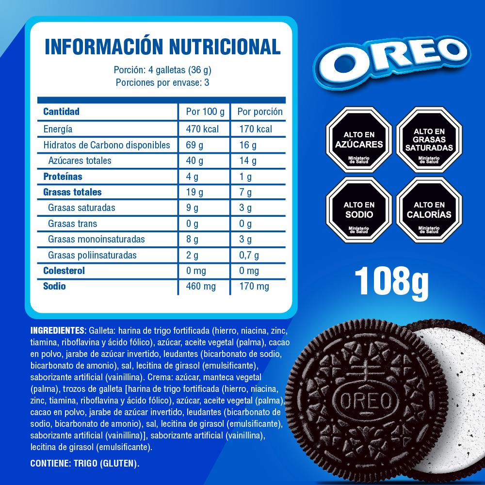 Galleta Oreo cookies and cream 108 g Galleta Oreo cookies and cream 108 g