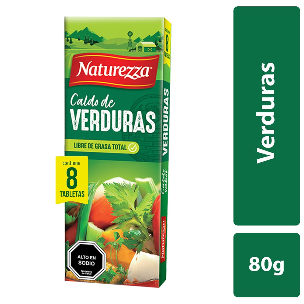 Caldo Naturezza verduras 8 tabletas 88 g