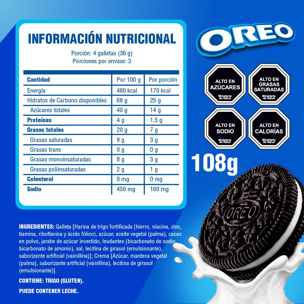 Galleta Oreo clásica vainilla 108 g