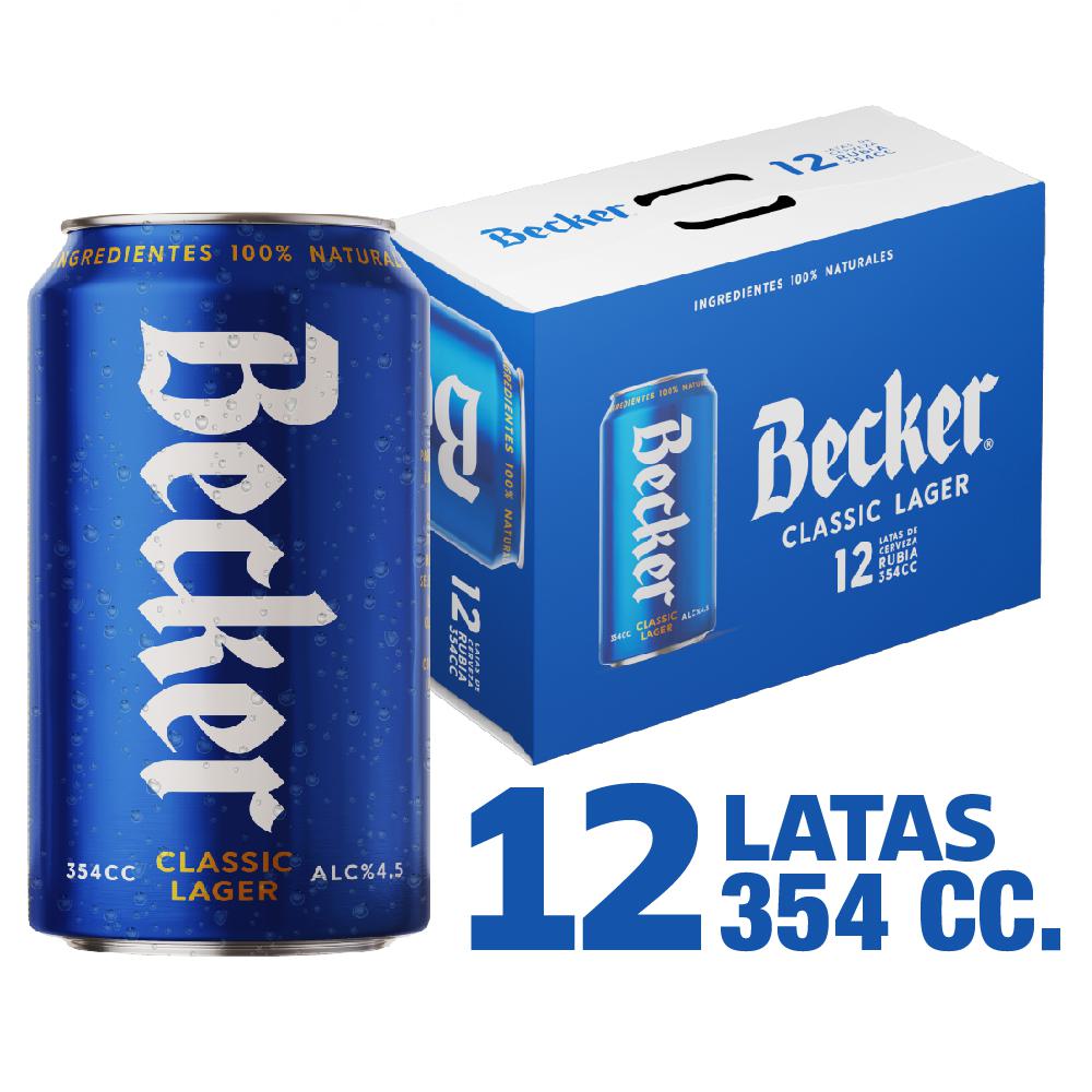 Pack Cerveza Becker lata 12 un de 354 cc