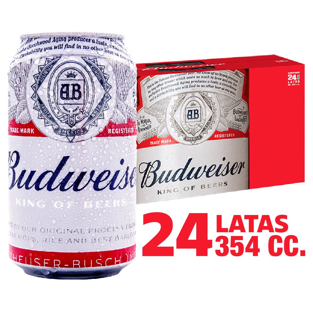Pack cerveza Budweiser lata 24 un de 354 cc