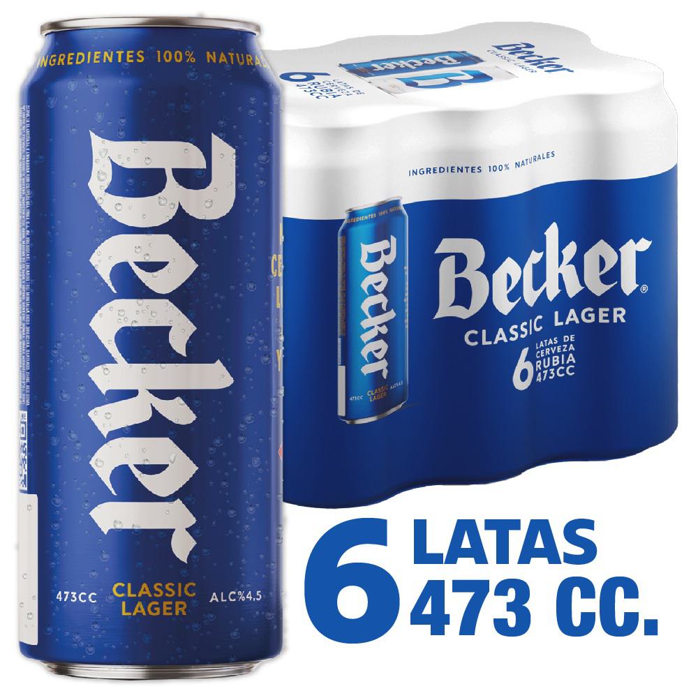 Pack Cerveza Becker lata 6 un de 473 cc