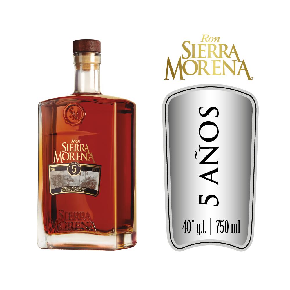 Ron Sierra Morena extra añejado 39.5° botella 750 cc