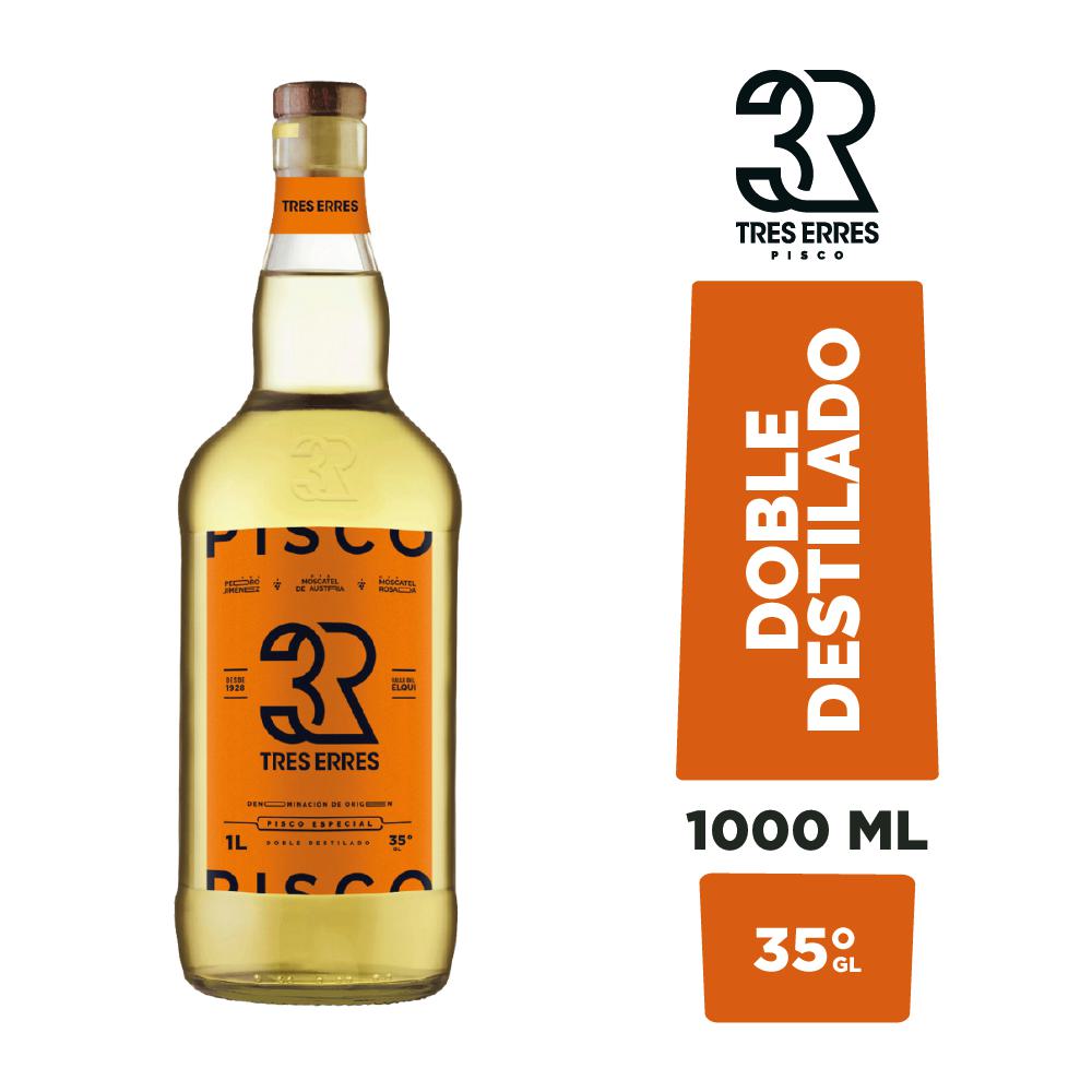 Pisco Tres Erres 35° botella 1 L