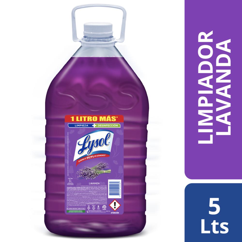 Limpiador Lysol desinfectante líquido lavanda botella 5 L Limpiador Lysol desinfectante líquido lavanda botella 5 L